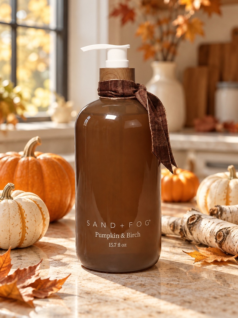 Sand + Fog Pumpkin & Birch 15.7 oz Liquid Hand Soap